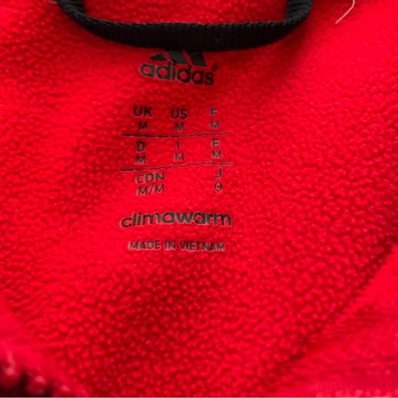 Adidas | Red & Black Climawarm Team Issue Fleece Jacket | Sz M - Picture 9 of 11